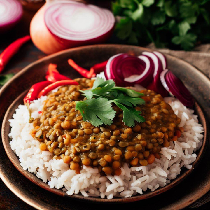 Lentilles au curry